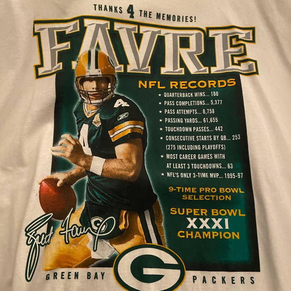 Bret Farve T-Shirt - Thanks 4 the Memories